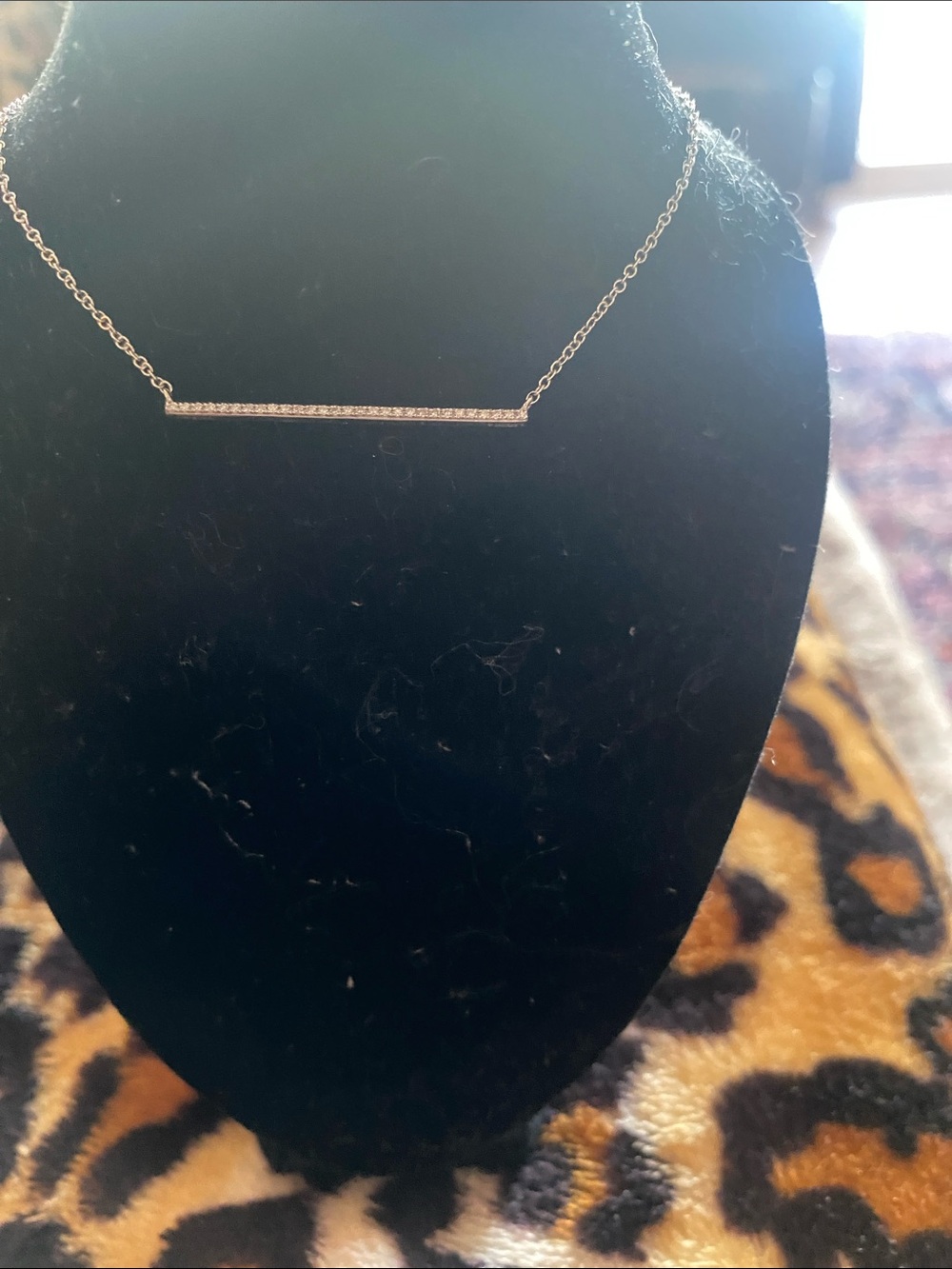 14kt white gold Delicate Gold Bar Necklace - Women's Jewelry